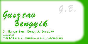 gusztav bengyik business card